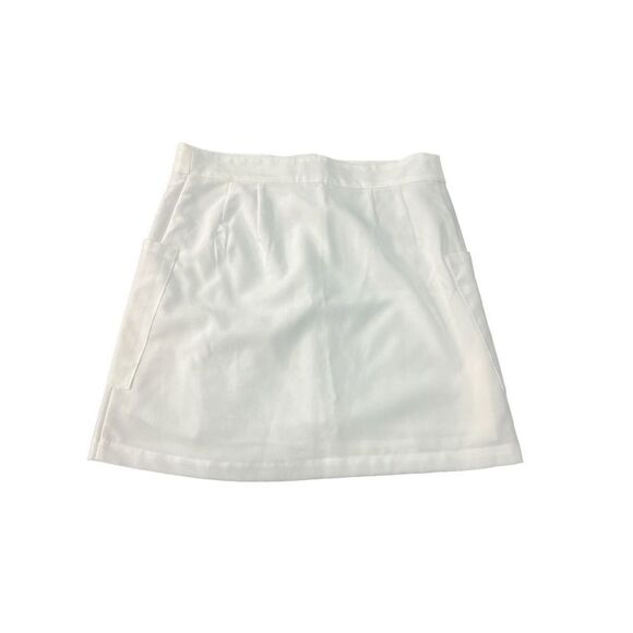Mud pie white button up lightweight small skirt minimalist pockets new - Picture 2 of 5